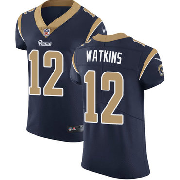 Nike Rams #12 Sammy Watkins Navy Blue Team Color Men's Stitched NFL Vapor Untouchable Elite Jersey