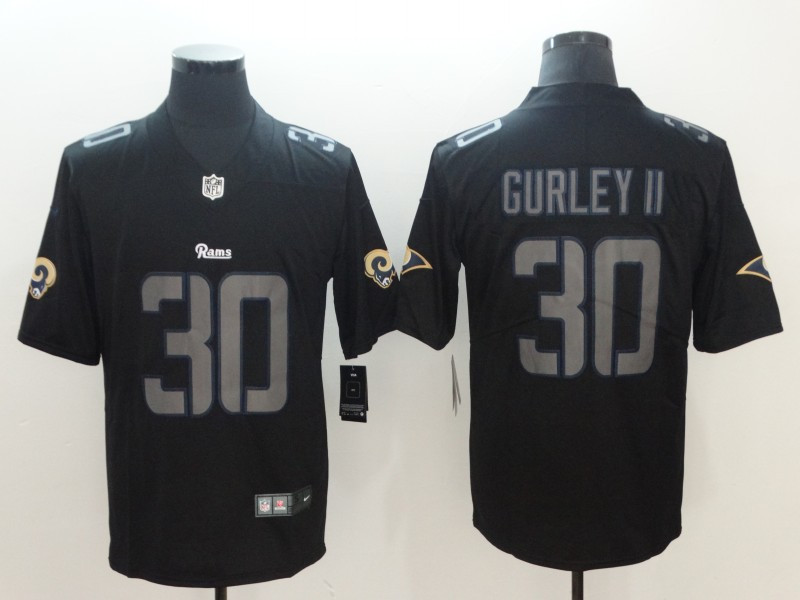 Nike Rams 30 Todd Gurley II Black Vapor Impact Limited Jersey