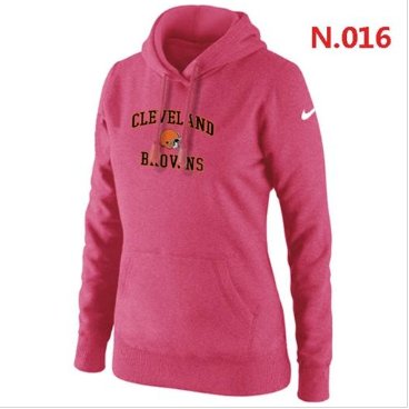 Women's NEW Cleveland Browns Heart & Soul Pullover Hoodie Pink