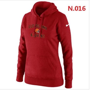 Women's NEW Cleveland Browns Heart & Soul Pullover Hoodie Red