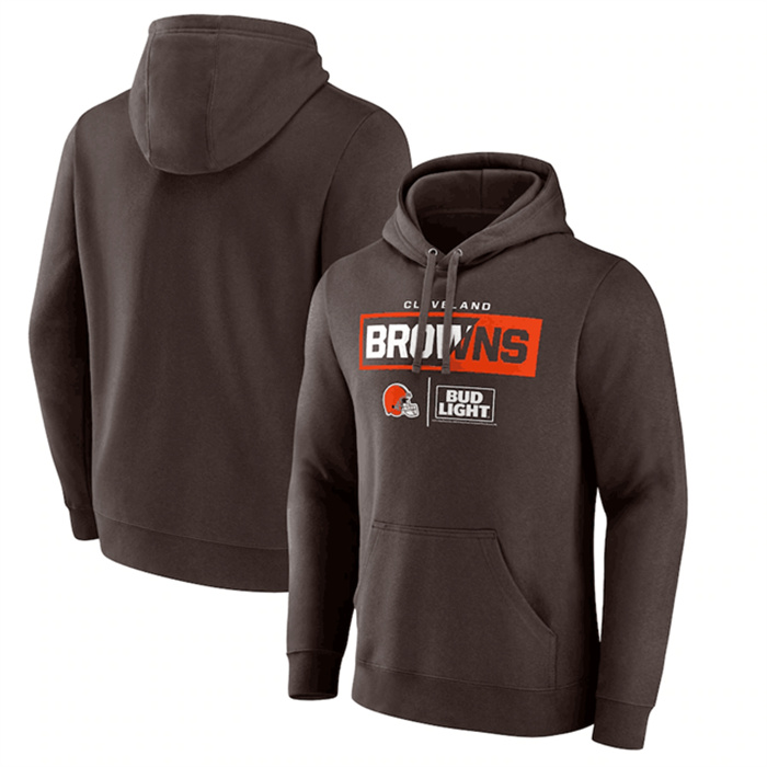 Men's Cleveland Browns Brown X Bud Light Pullover Hoodie