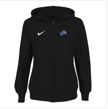 Women's NEW Detroit Lions Ladies Tailgater Full Zip Hoodie Black