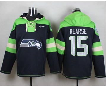 Nike Seattle Seahawks #15 Jermaine Kearse Steel Blue Player Pullover NFL Hoodie