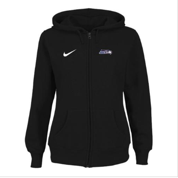 Women's NEW Seattle Seahawks Ladies Tailgater Full Zip Hoodie Black