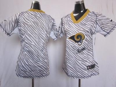 NEW Women St. Louis Rams blank jerseys(fem fan zebra)