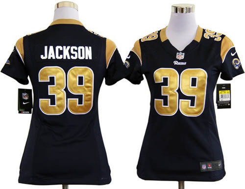 women NEW st. louis rams 39 steven jackson blue jerseys