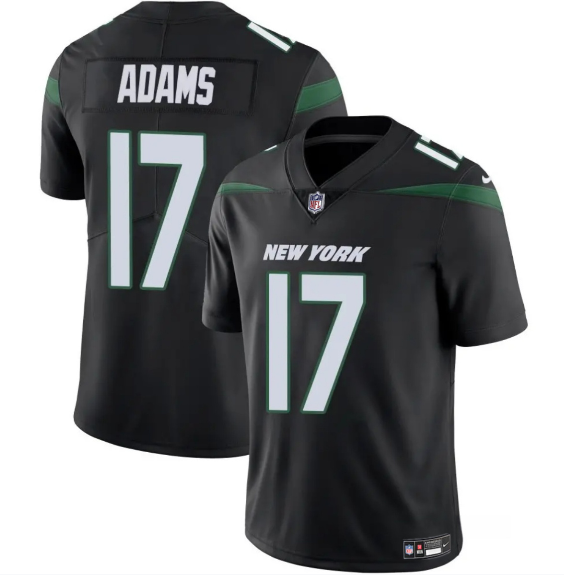 Men's New York Jets #17 Davante Adams Black 2024 Vapor Untouchable Limited Stitched Jersey