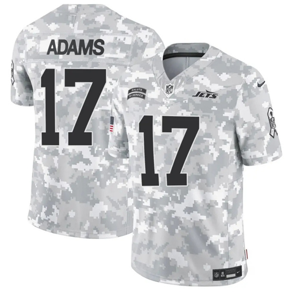 Men's New York Jets #17 Davante Adams 2024 F.U.S.E Arctic Camo Salute To Service Limited Stitched Football Jersey