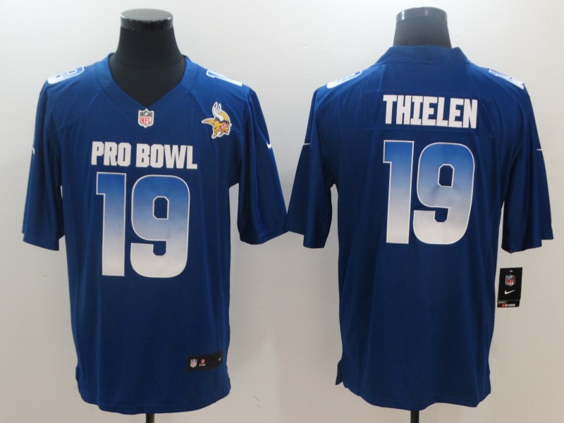 Nike NFC Vikings 19 Adam Thielen Royal 2018 Pro Bowl Game Jersey