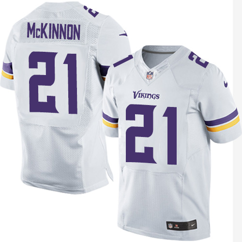 Nike Vikings #21 Jerick McKinnon White Men's Stitched NFL Elite Jersey