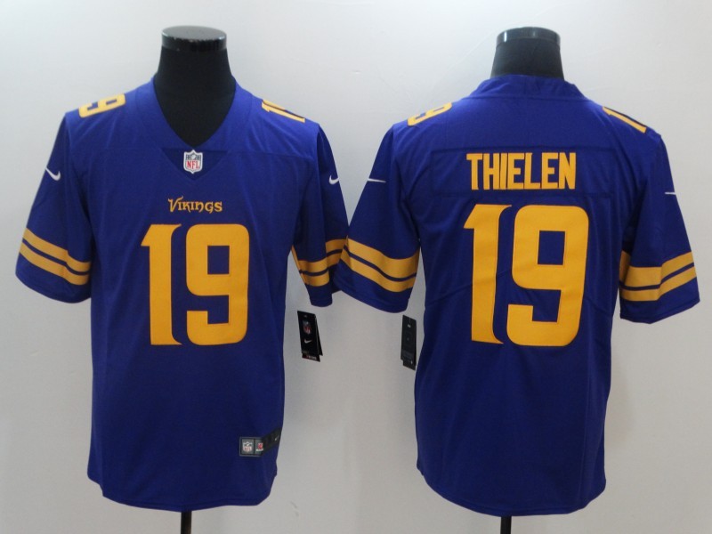 Nike Vikings 19 Adam Thielen Purple Color Rush Limited Jersey