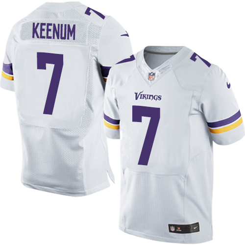 Nike Vikings #7 Case Keenum White Men's Stitched NFL Elite Jersey