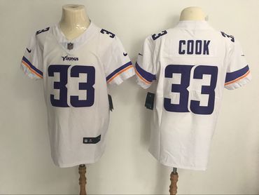 Nike Vikings #33 Dalvin Cook White Men's Stitched NFL Vapor Untouchable Elite Jersey