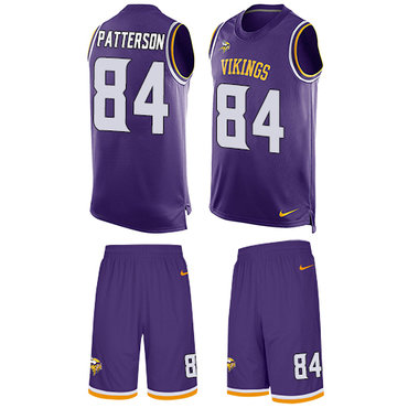 Nike Vikings #84 Cordarrelle Patterson Purple Team Color Men's Stitched NFL Limited Tank Top Suit Jersey