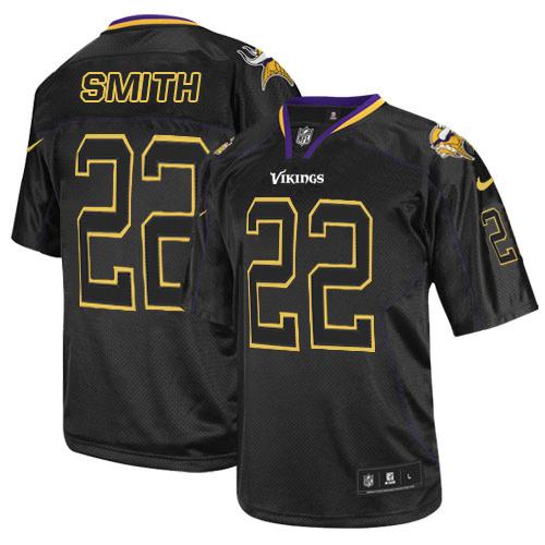 Nike Vikings #22 Harrison Smith Lights Out Black Men's Stitched NFL Elite Jersey