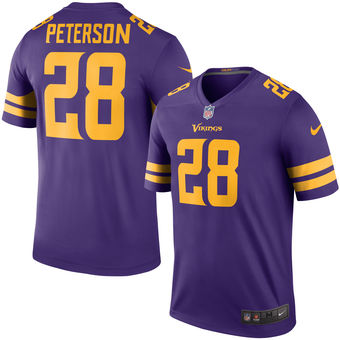 Men's Minnesota Vikings #28 Adrian Peterson Nike Purple Color Rush Legend Jersey