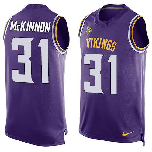 Nike Vikings #31 Jerick McKinnon Purple Team Color Men's Stitched NFL Limited Tank Top Jersey