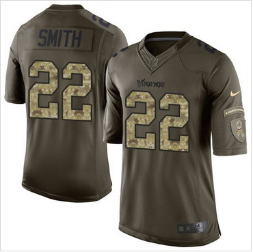 Nike Minnesota Vikings #22 Harrison Smith Green Men's Stitched NFL Limited Salute to Service Jersey