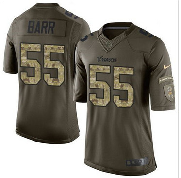 Nike Minnesota Vikings #55 Anthony Barr Green Men's Stitched NFL Limited Salute to Service Jersey