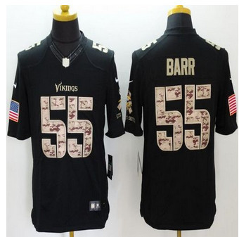 New Minnesota Vikings #55 Anthony Barr Black Men's Stitched NFL Limited Salute to Service Jersey