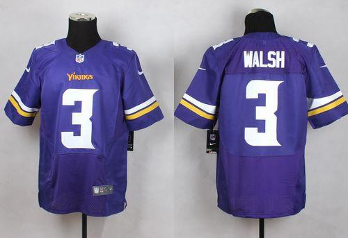 New Minnesota Vikings #3 Blair Walsh Purple Team Color Men's Stitched NFL Elite Jersey