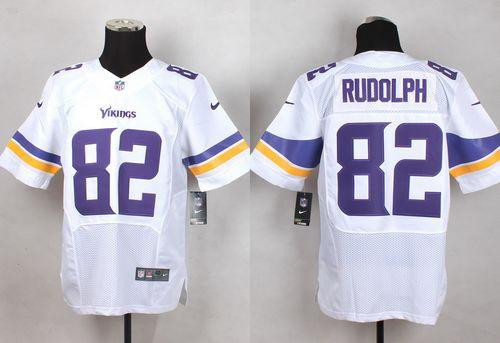 New Minnesota Vikings #82 Kyle Rudolph White Men's Stitched NFL Elite Jersey