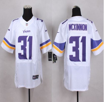 New Minnesota Vikings #31 Jerick McKinnon White Men's Stitched NFL Elite Jersey