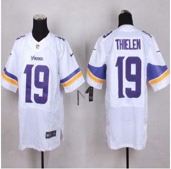 New Minnesota Vikings #19 Adam Thielen White Men's Stitched NFL Elite Jersey