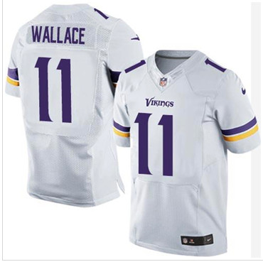 New Minnesota Vikings #11 Mike Wallace White Men's Stitched NFL Elite Jersey