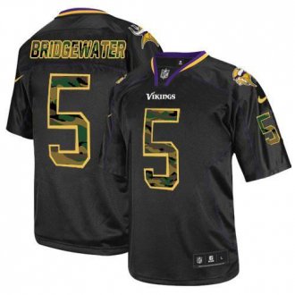 Nike Minnesota Vikings #5 Teddy Bridgewater Black NFL Elite Camo Fashion Jersey