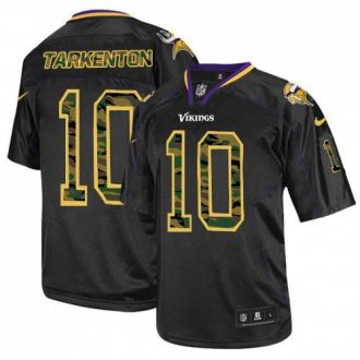 Nike Minnesota Vikings #10 Fran Tarkenton Black NFL Elite Camo Fashion Jersey