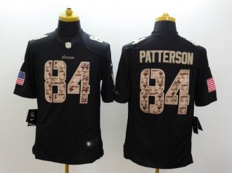 Nike Minnesota Vikings #84 Patterson Black NFL Limited Salute to Service Jersey