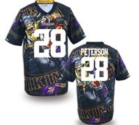 Minnesota Vikings #28 PETERSON Men's Stitched NFL Elite Fanatical Version Jersey (1)