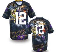 Minnesota Vikings #12 HARVIN Men's Stitched NFL Elite Fanatical Version Jersey (1)