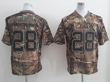 NEW Minnesota Vikings 28 Adrian Peterson Camo NFL Realtree Elite Jersey