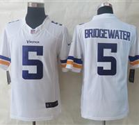 New Minnesota Vikings #5 Teddy Bridgewater White Limited Jerseys