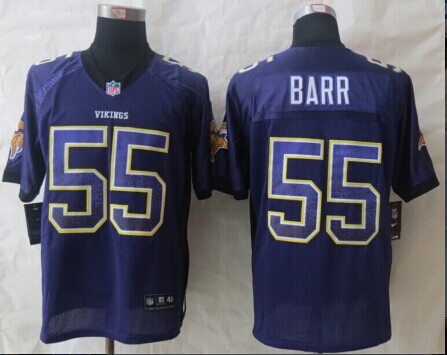 NEW Minnesota Vikings #55 Anthony Barr Purple Team Color NFL Elite Drift Fashion Jersey