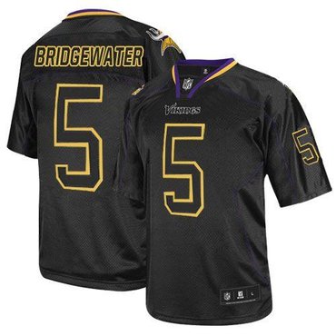 Minnesota Vikings #5 Teddy Bridgewater Lights Out Black NFL Elite Jersey