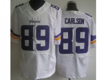 2013 NFL NEW Minnesota Vikings 89 John Carlson White Jerseys(Elite)