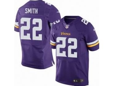 2013 NFL NEW Minnesota Vikings 22 smith Purple Jerseys(Elite)