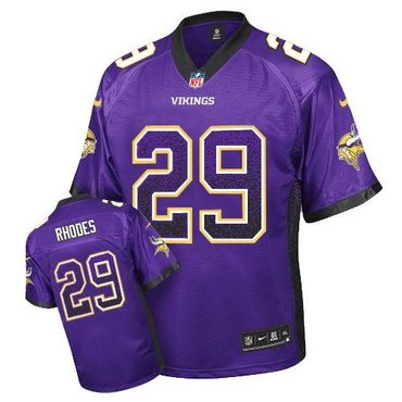 NEW Minnesota Vikings 29 Xavier Rhodes Purple Team Color Stitched NFL Elite Drift Fashion Jersey