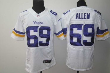 2013 NFL NEW Minnesota Vikings 69 Jared Allen White Jerseys(Elite)