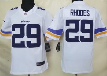 2013 NFL NEW Minnesota Vikings 29 Xavier Rhodes White Jerseys(Limited)