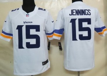 2013 NFL NEW Minnesota Vikings 15 Greg Jennings White Jerseys(Limited)