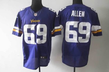 2013 NFL NEW Minnesota Vikings 69 Jared Allen Purple Jerseys(Elite)