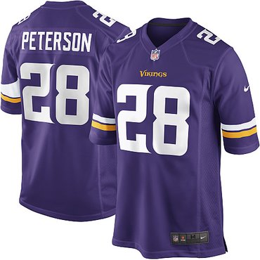 NFL NEW Minnesota Vikings 28 Adrian Peterson Purple Jerseys(Game)