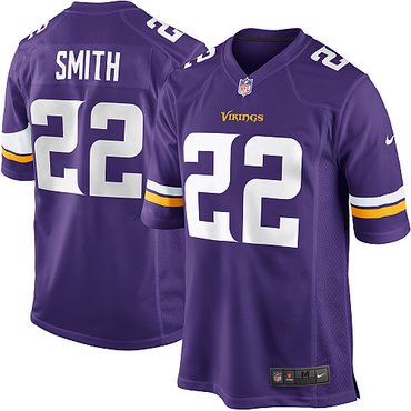 NFL NEW Minnesota Vikings 22 Harrison Smith Purple Jerseys(Game)