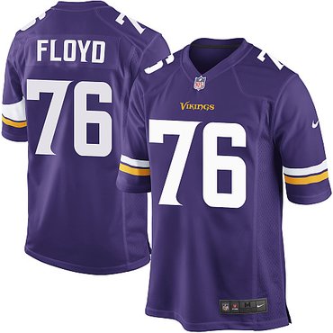 NFL NEW Minnesota Vikings 76 Sharrif Floyd Purple Jerseys(Game)