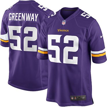 NFL NEW Minnesota Vikings 52 Chad Greenway Purple Jerseys(Game)