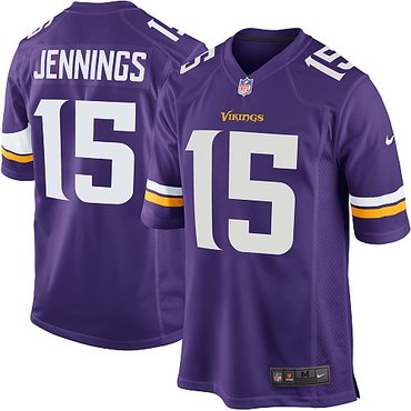 NFL NEW Minnesota Vikings 15 Greg Jennings Purple Jerseys(Game)